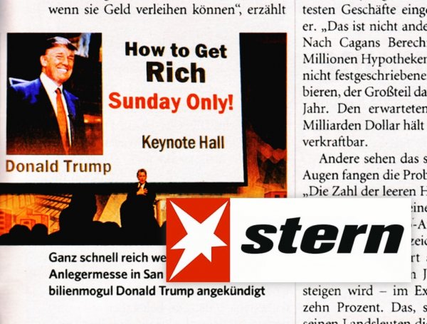 photo of Donald Trump at Real Estate & Wealth Expo San Francisco published in Stern magazine