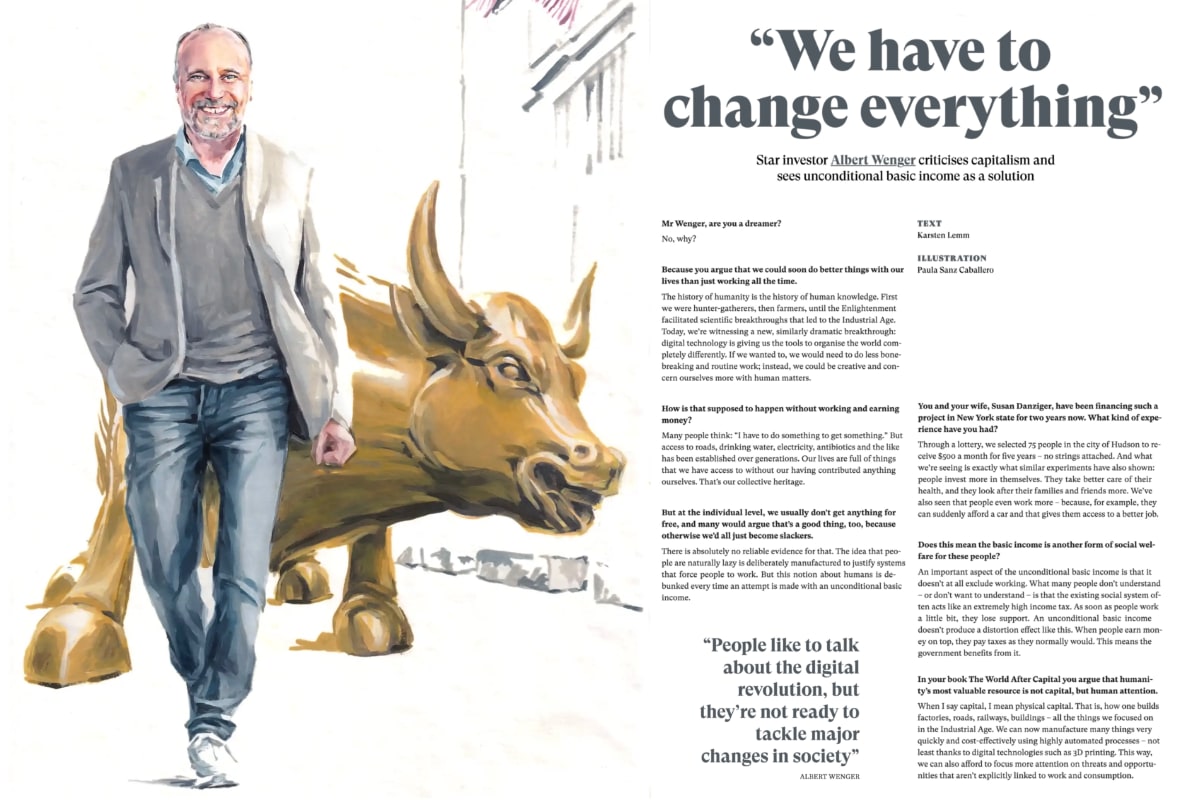 WERTE magazine interview with investor Albert Wenger about future of work and a Universal Basic Income