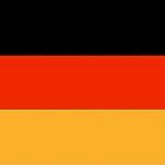 German flag, switch to German profile