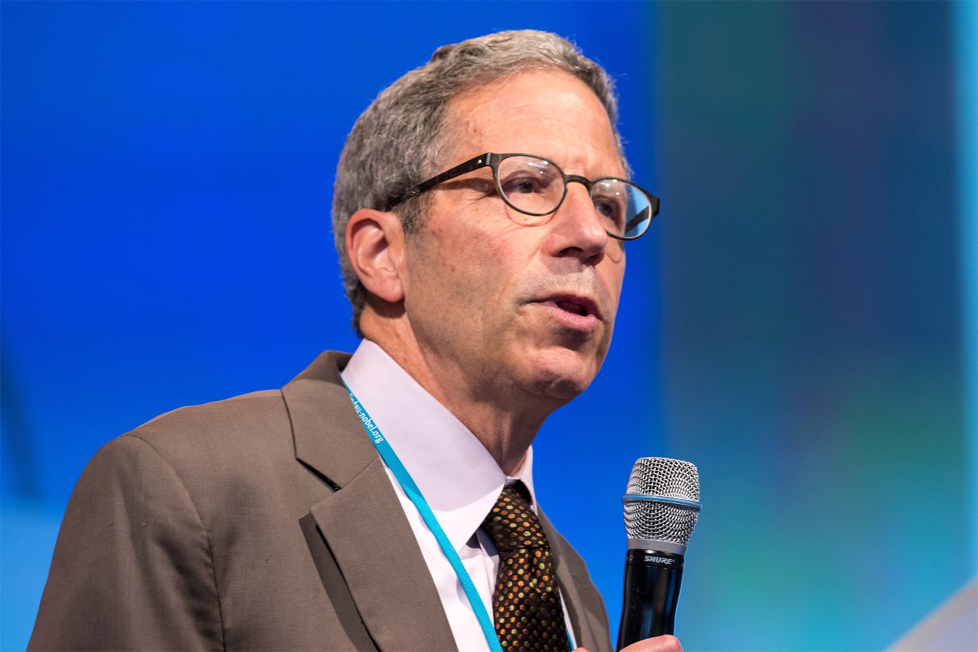 Harvard economist Eric Maskin speaks at the Lindau Nobel meeting in Lindau, Bavaria. Image by