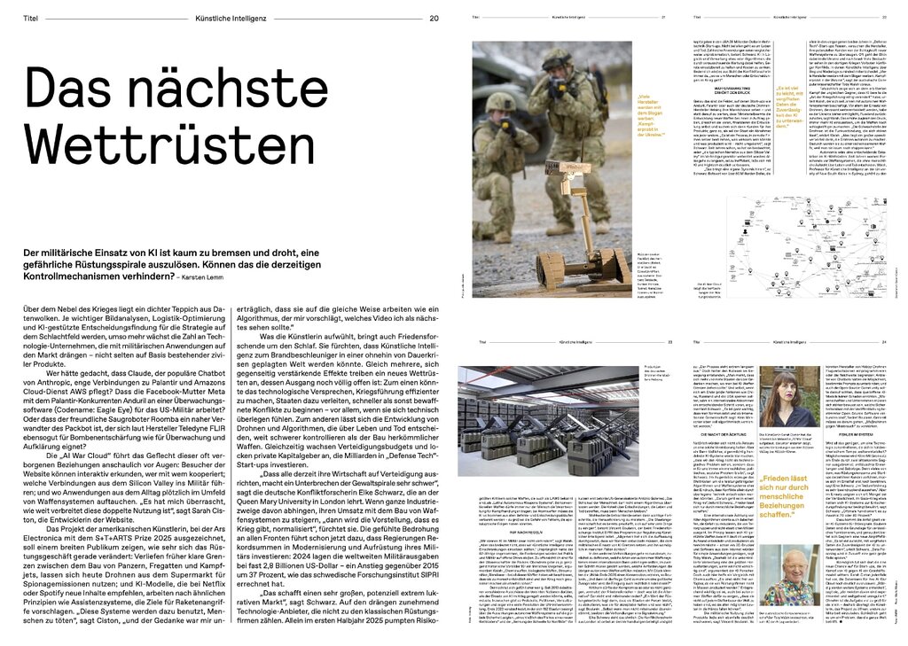 Vorschaubild für den Artikel „Das nächste Wettrüsten“, erschienen in der MIT Technology Review Deutschland, Ausgabe 1-2026