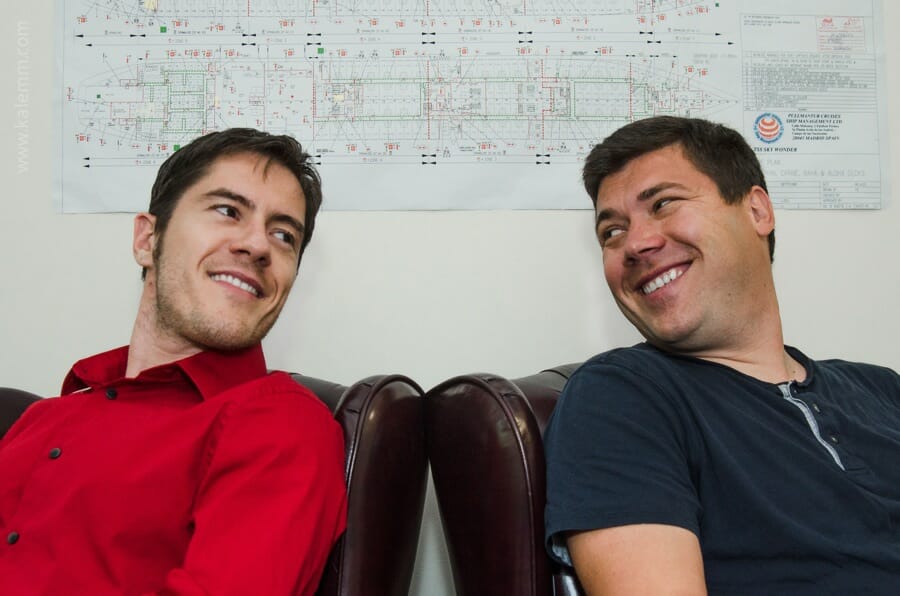 Silicon Valley, entrepreneurship, Blueseed project: Dario Mutabdzija, Dan Dascalescu in their office
